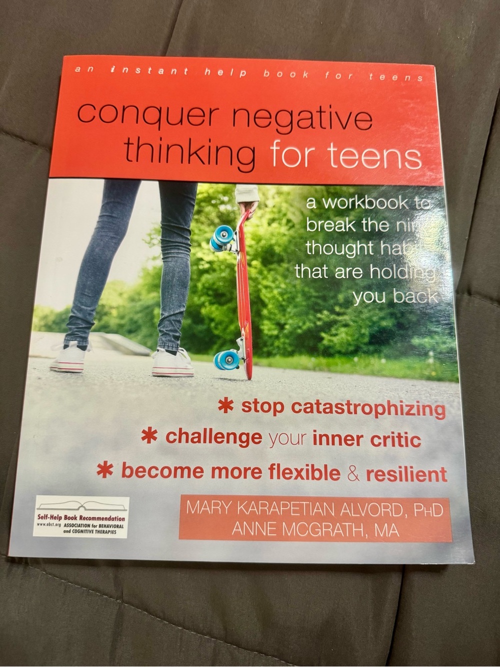 Conquer Negative Thinking for Teens - Bright Coral Cover